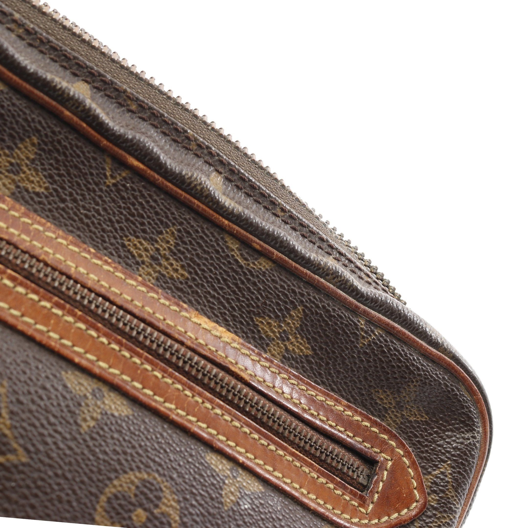 Louis Vuitton Louis Vuitton Marly Dragonne Monogram Clutch Bag Second Leather Brown Size ONE SIZE - 13 Thumbnail