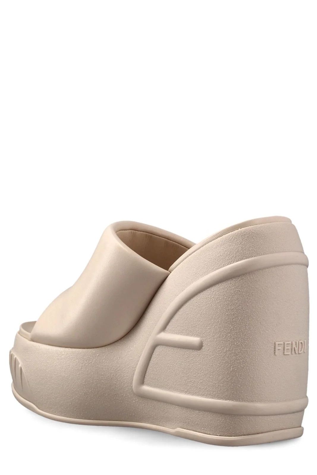 Fendi Fendi Wedge FF Pattern Platform Slides Sandals in beige Size US 9 / IT 39 - 3 Thumbnail