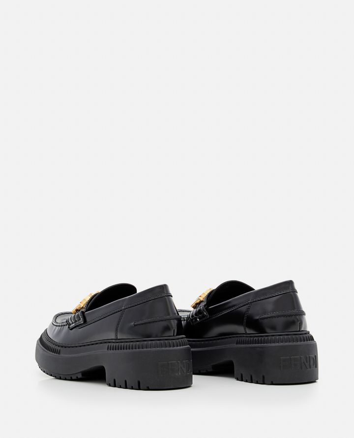 Fendi Fendigraphy Leather Loafers in Black Size US 6 / IT 36 - 3 Thumbnail