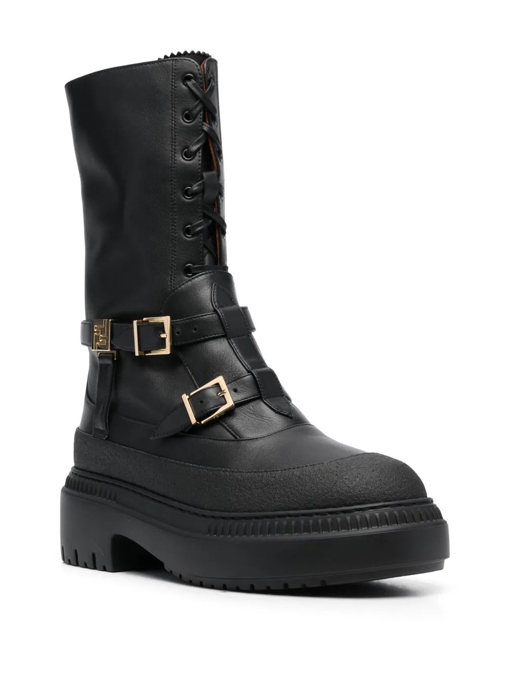 Fendi Delfina leather biker boots Size US 12 / IT 42 - 2 Thumbnail