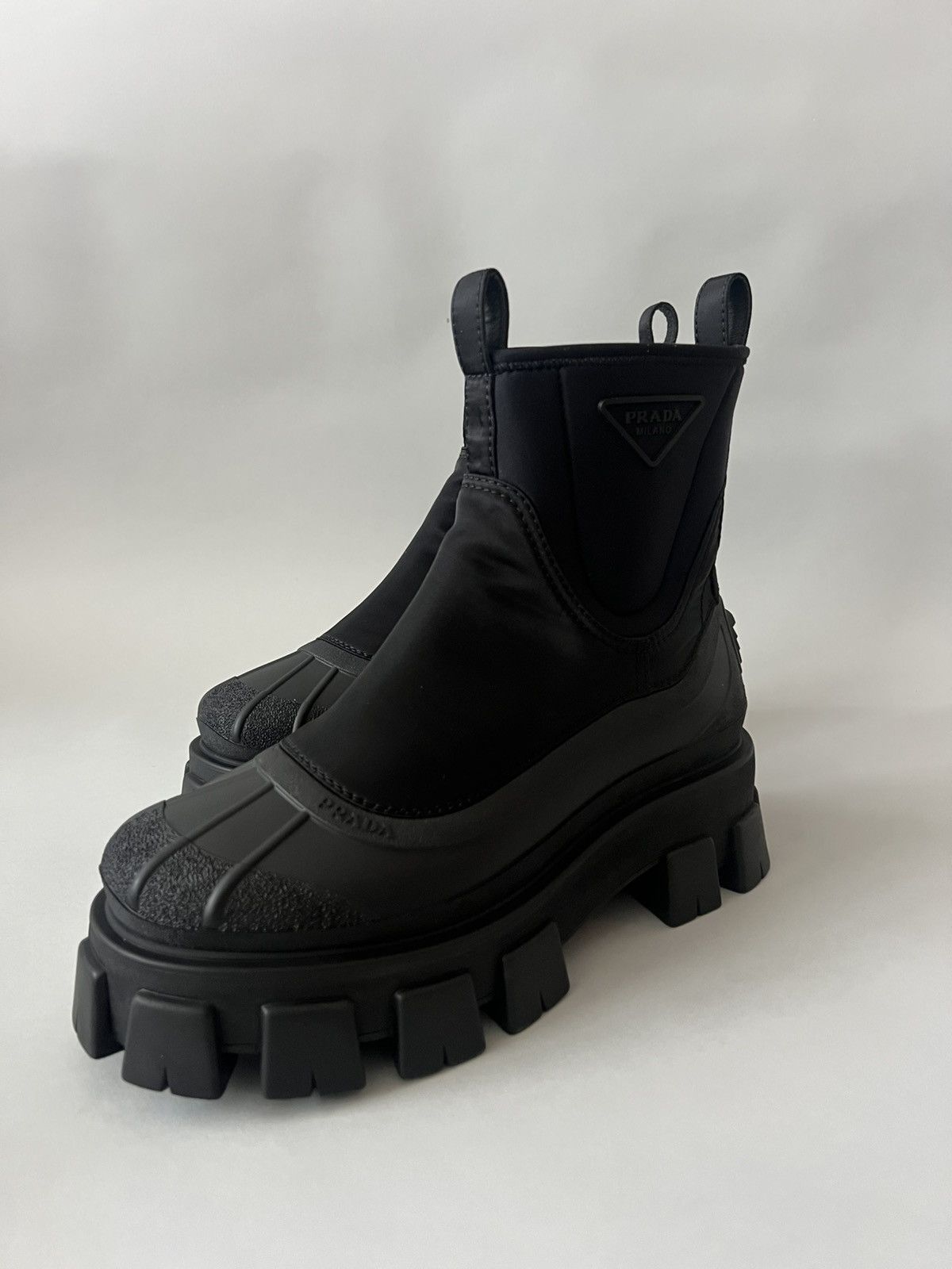 Prada Re-Nylon Monolith Boots Size US 10.5 / EU 43-44 - 2 Thumbnail