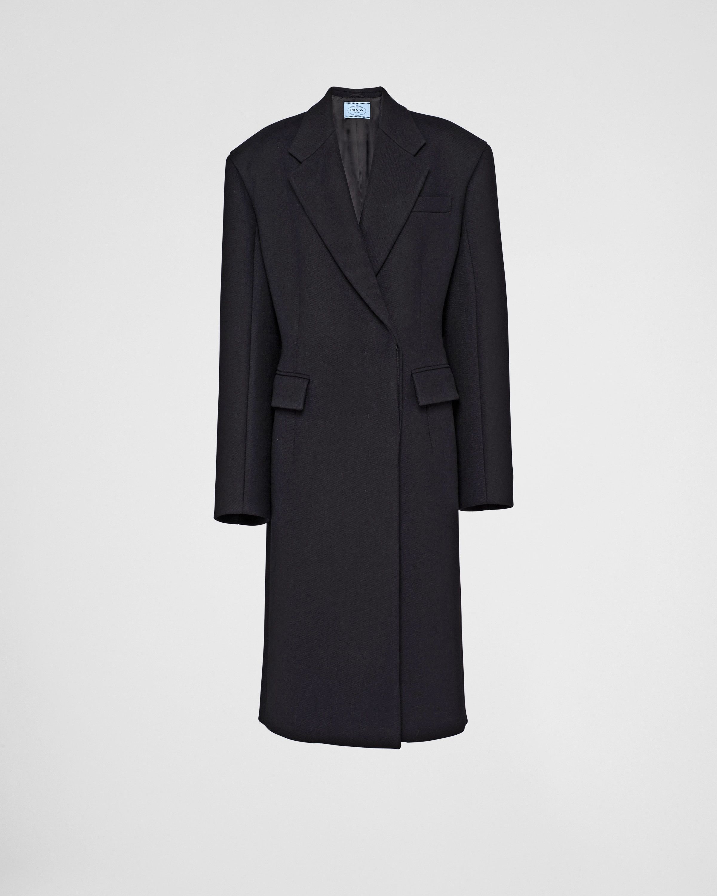 Prada Runway Double-Breasted Wool Coat in Black Size US XXL / EU 58 / 5 - 2 Thumbnail