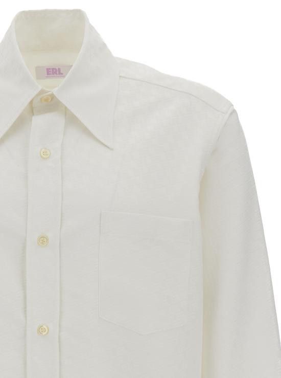 ERL ERL Men Shirts ERL08B002NATURALWHITE White Size US S / EU 44-46 / 1 - 3 Thumbnail