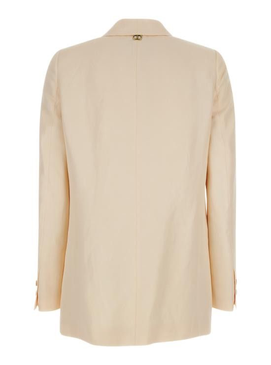 TWINSET TWINSET Women Suit Jackets 241TT210107222 Beige Size L / US 10 / IT 46 - 2 Thumbnail