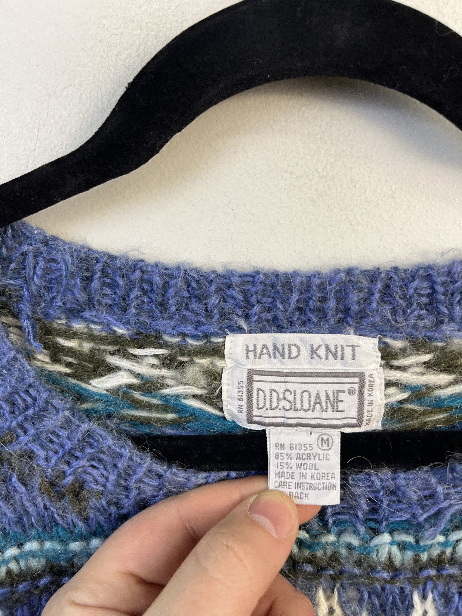 Vintage Vintage Knit Sweater 1990s Thick Knit DD Sloane Mohair Wool Striped Knit Swetaer Size M Size US M / EU 48-50 / 2 - 2 Thumbnail