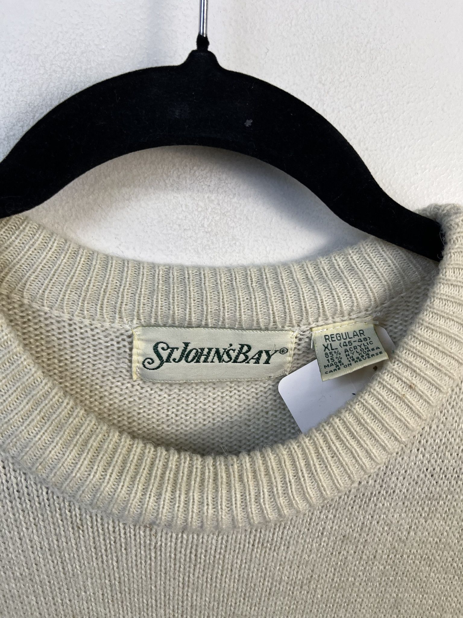 Vintage Vintage Knit Sweater 1990s Thick Knit St Johns Bay Snowflake Hypno Stripe Knit Sweater Size XL Size US XL / EU 56 / 4 - 2 Thumbnail