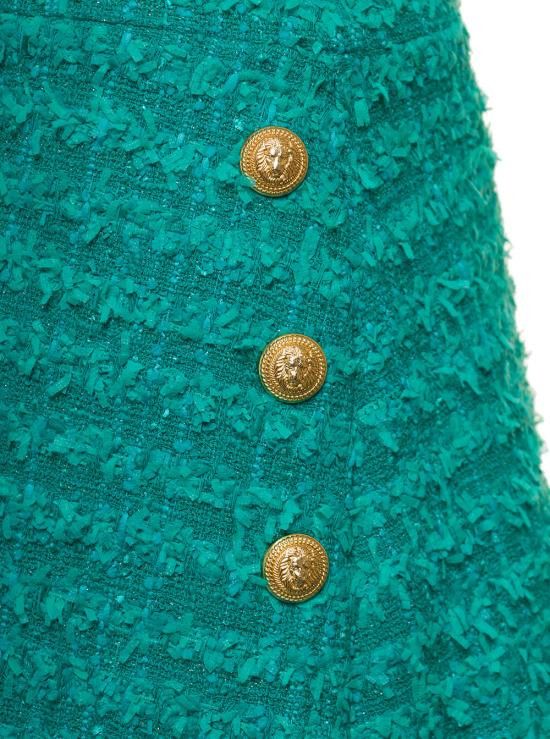 Balmain BALMAIN Women Shorts & Burmudas AF1PA089XE367CG Green Size 27" / US 4 / IT 40 - 3 Thumbnail