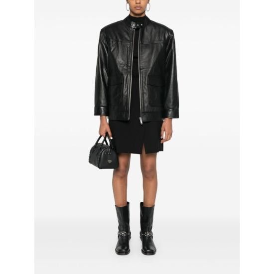 Anine Bing ANINE BING Women Leather Jackets A 01 10189 000 BLACK Size S / US 4 / IT 40 - 3 Thumbnail