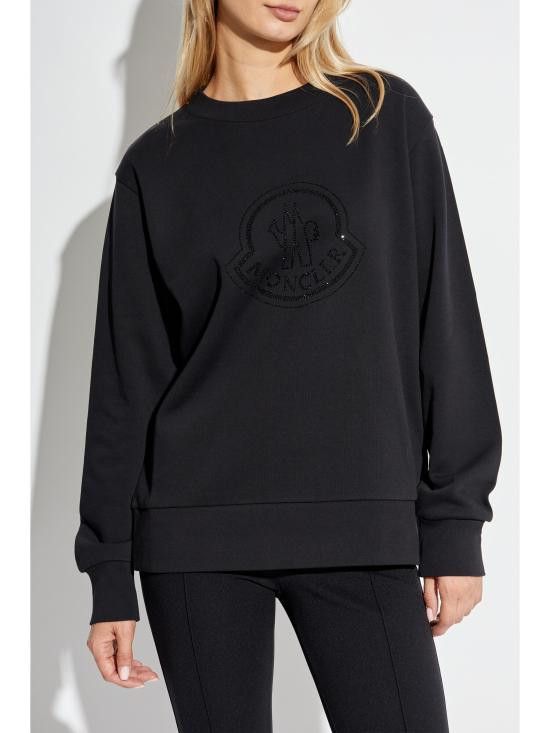 Moncler MONCLER Women Hoodies J20938G00040899TR 999 BLACK Size M / US 6-8 / IT 42-44 - 3 Thumbnail