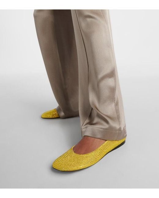 Loewe Yellow Toy Strass Ballerina Flats Size US 7 / IT 37 - 4 Thumbnail