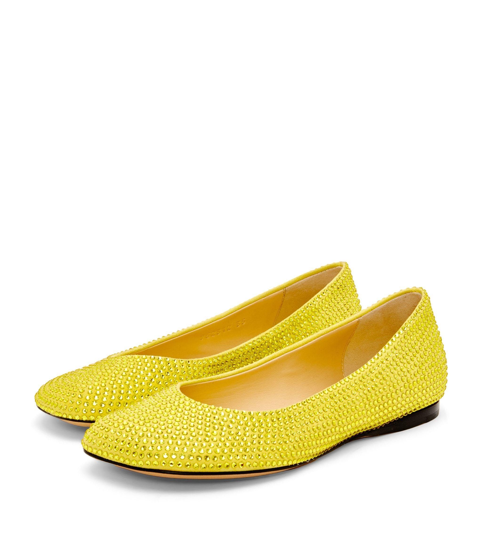 Loewe Yellow Toy Strass Ballerina Flats Size US 7 / IT 37 - 2 Thumbnail