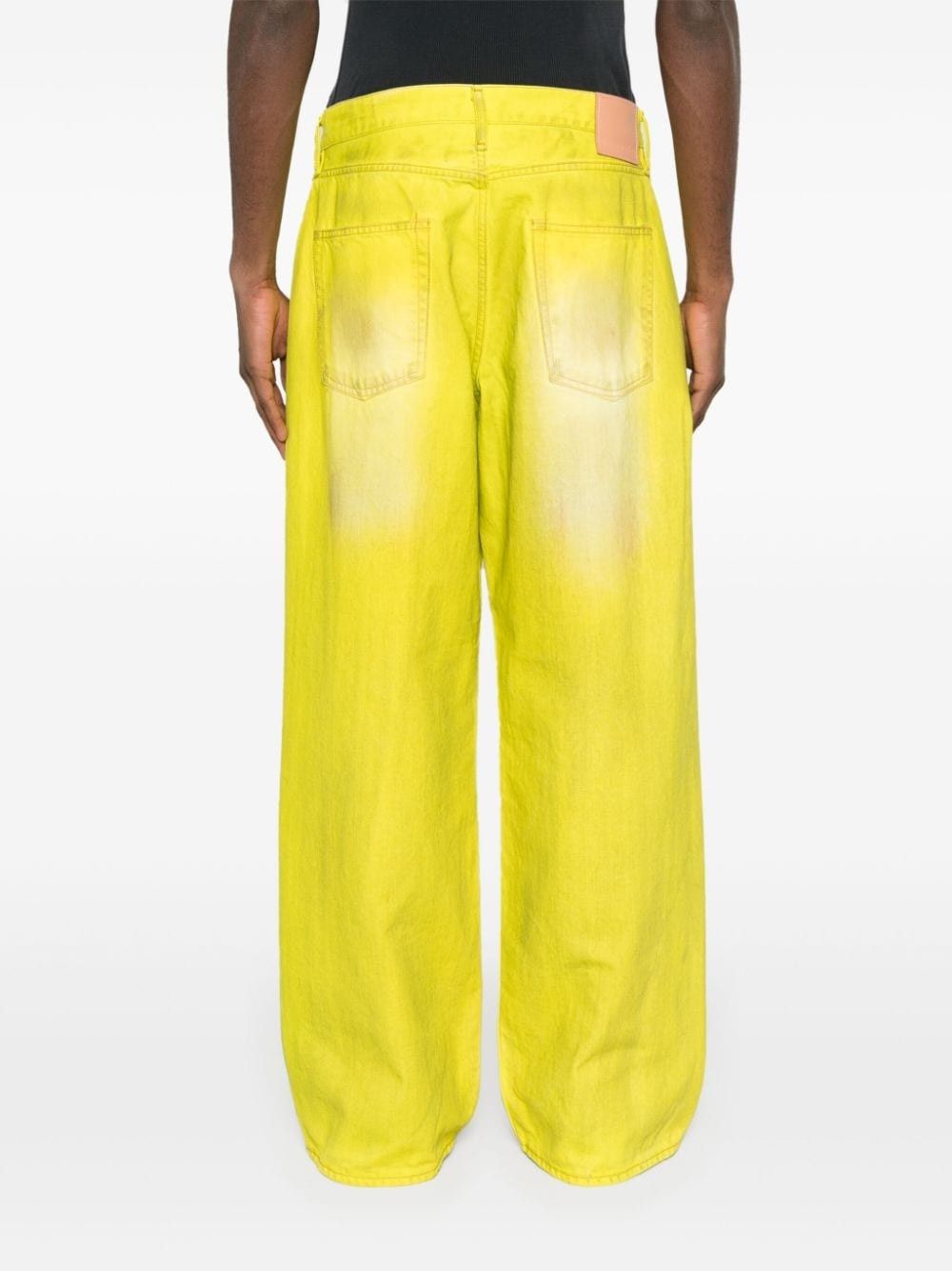Acne Studios Yellow low-rise wide-leg jeans waxed jeans Size US 30 / EU 46 - 4 Thumbnail