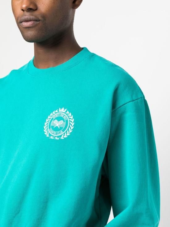 Sporty & Rich SPORTY & RICH Men Hoodies CR636 NYCOUNTRYCLUBTEAL WHITE Green Size US XS / EU 42 / 0 - 3 Thumbnail