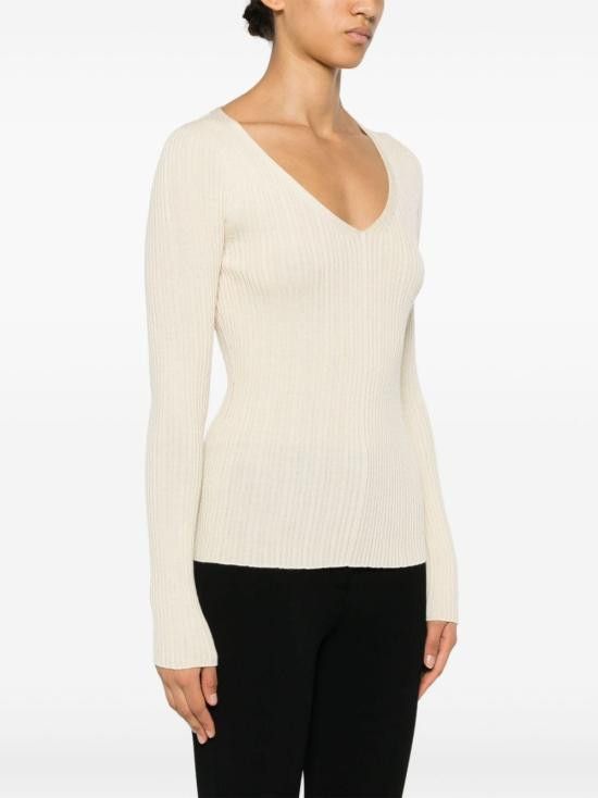 Theory THEORY Women Sweater N1216712 Q5W Beige Size M / US 6-8 / IT 42-44 - 4 Thumbnail