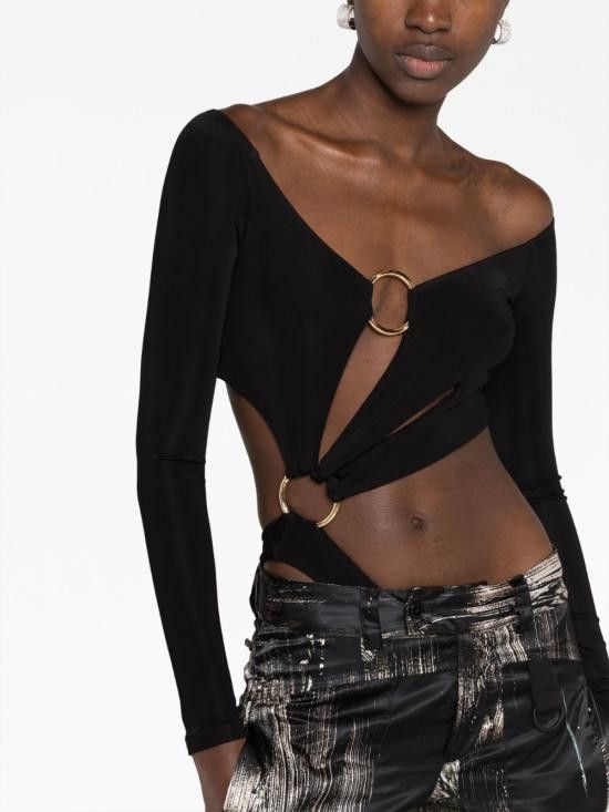 Louisa Ballou LOUISA BALLOU Women Bodysuit Tops 111007 0999 Black Size M / US 6-8 / IT 42-44 - 5 Thumbnail