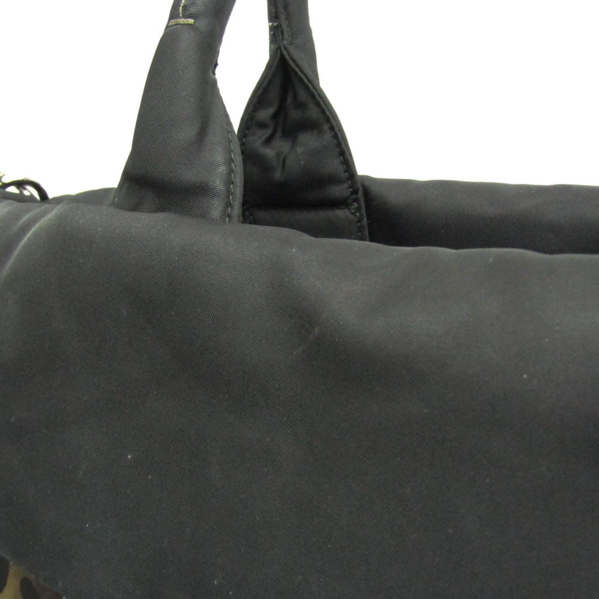 Prada Black Synthetic Handbag (Pre-Owned) Size ONE SIZE - 12 Thumbnail