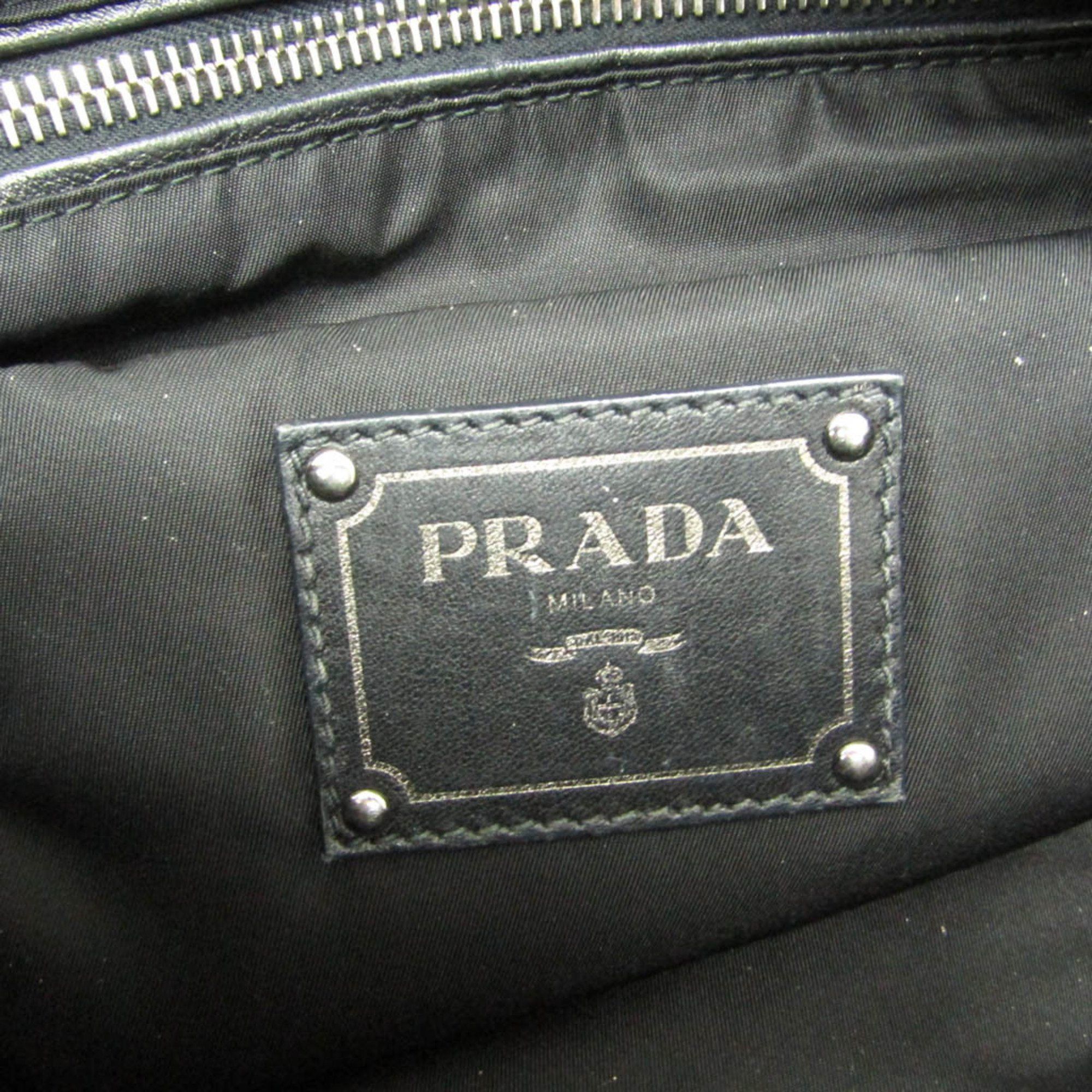 Prada Black Synthetic Handbag (Pre-Owned) Size ONE SIZE - 11 Thumbnail