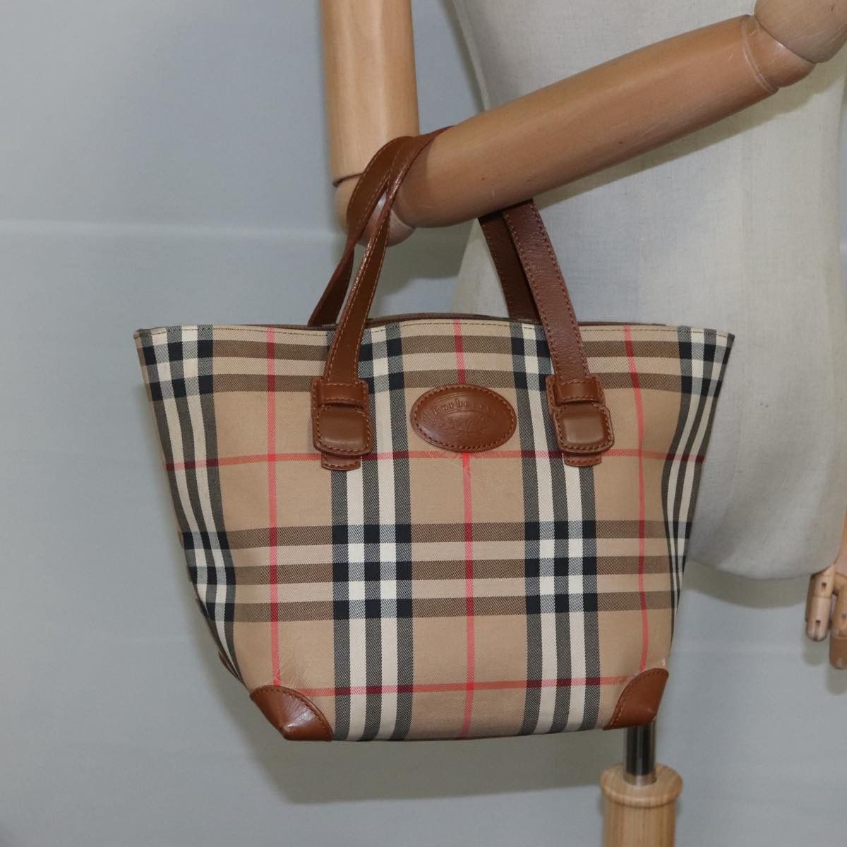 Burberry Nova Check Beige Canvas Handbag (Pre-Owned) Size ONE SIZE - 15 Thumbnail