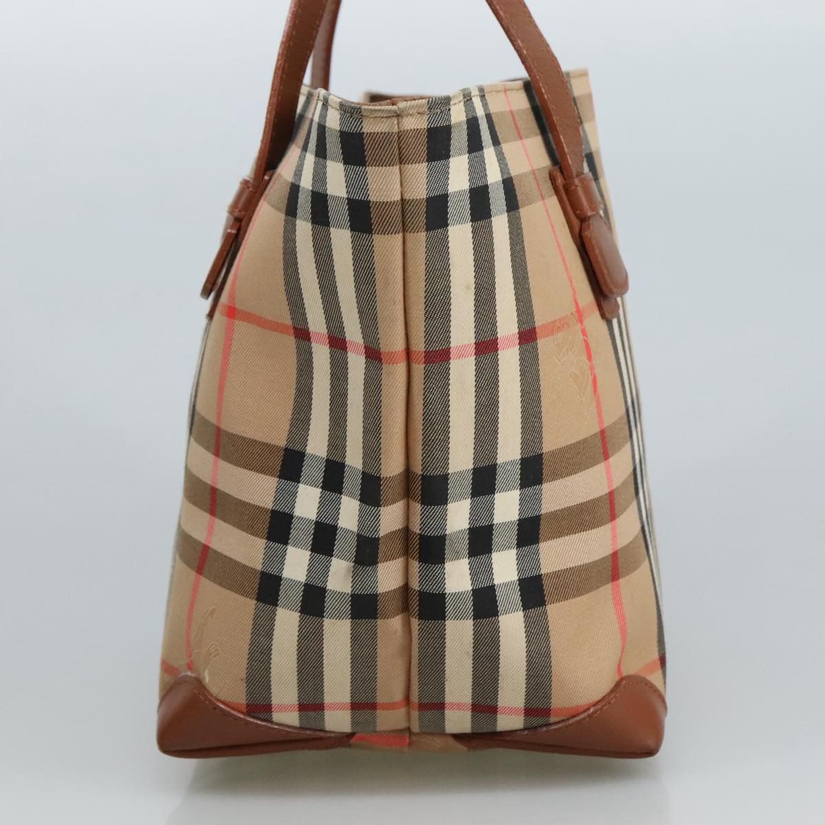 Burberry Nova Check Beige Canvas Handbag (Pre-Owned) Size ONE SIZE - 4 Thumbnail