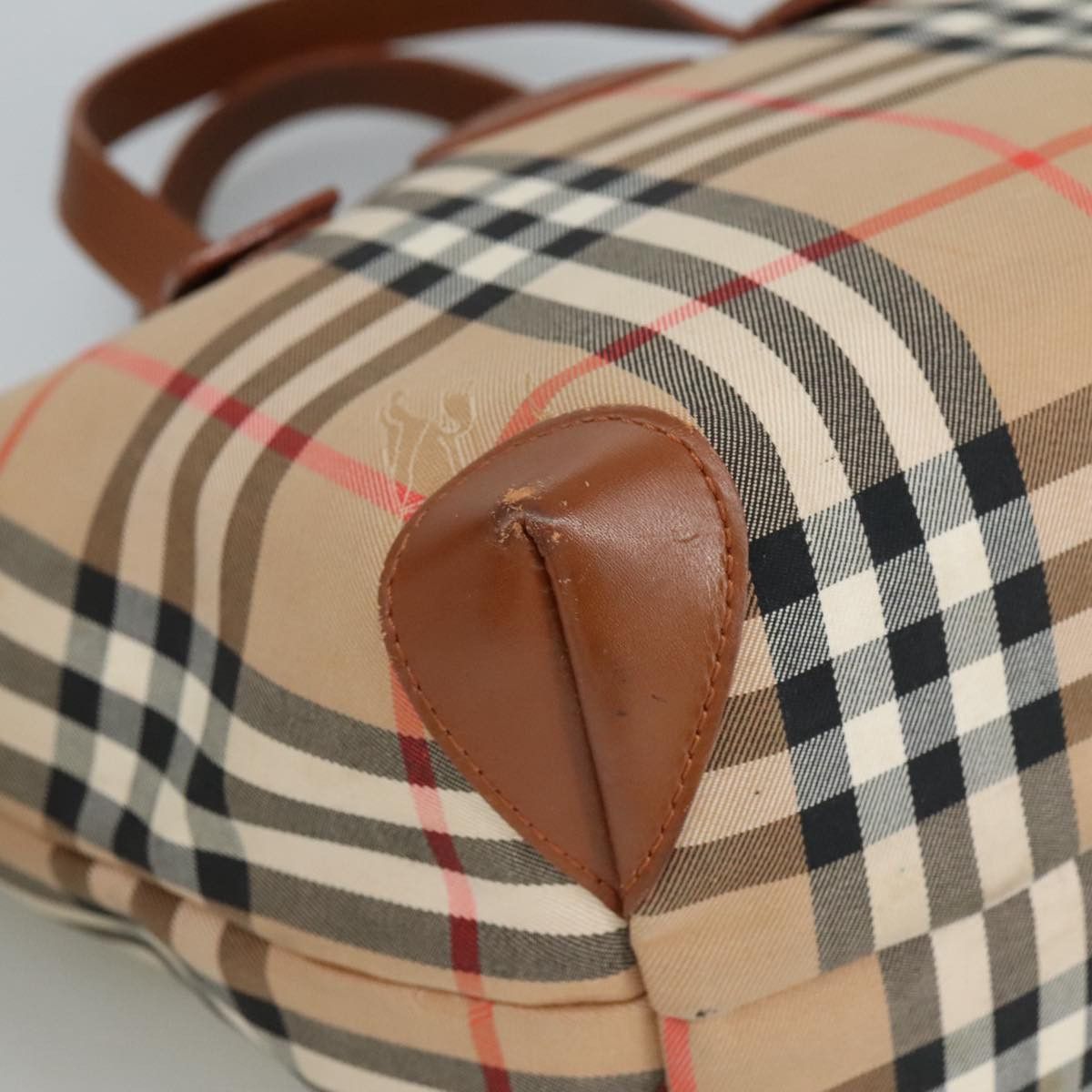 Burberry Nova Check Beige Canvas Handbag (Pre-Owned) Size ONE SIZE - 8 Thumbnail