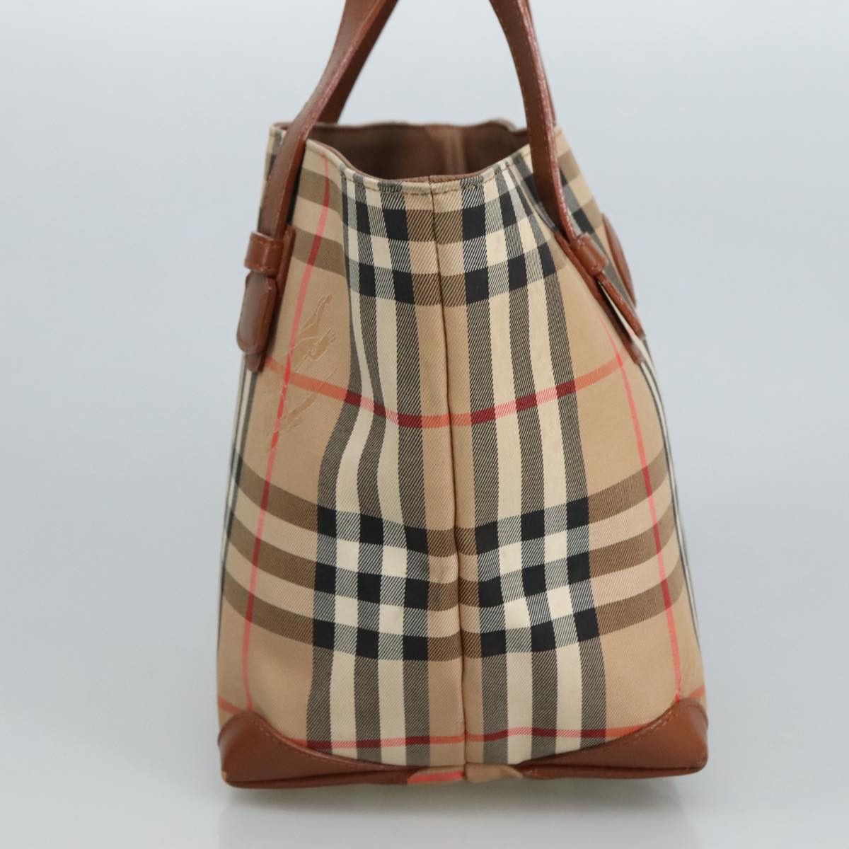 Burberry Nova Check Beige Canvas Handbag (Pre-Owned) Size ONE SIZE - 3 Thumbnail