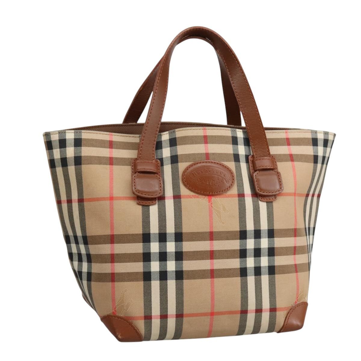 Burberry Nova Check Beige Canvas Handbag (Pre-Owned) Size ONE SIZE - 16 Thumbnail