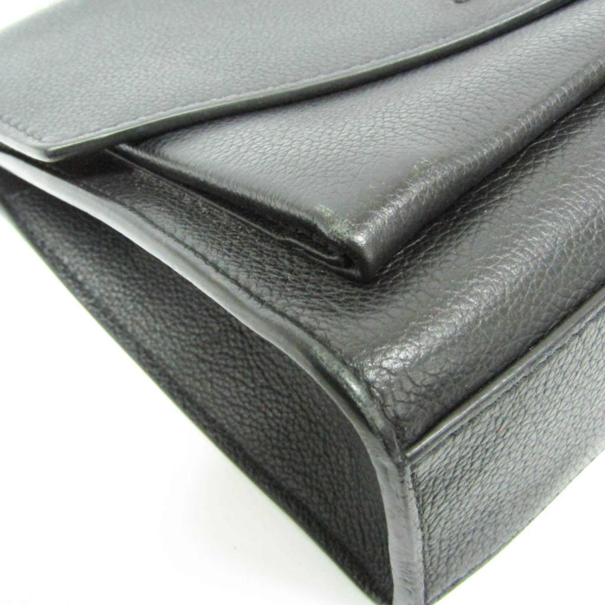 Louis Vuitton Black Leather Shopper Bag (Pre-Owned) Size ONE SIZE - 3 Thumbnail