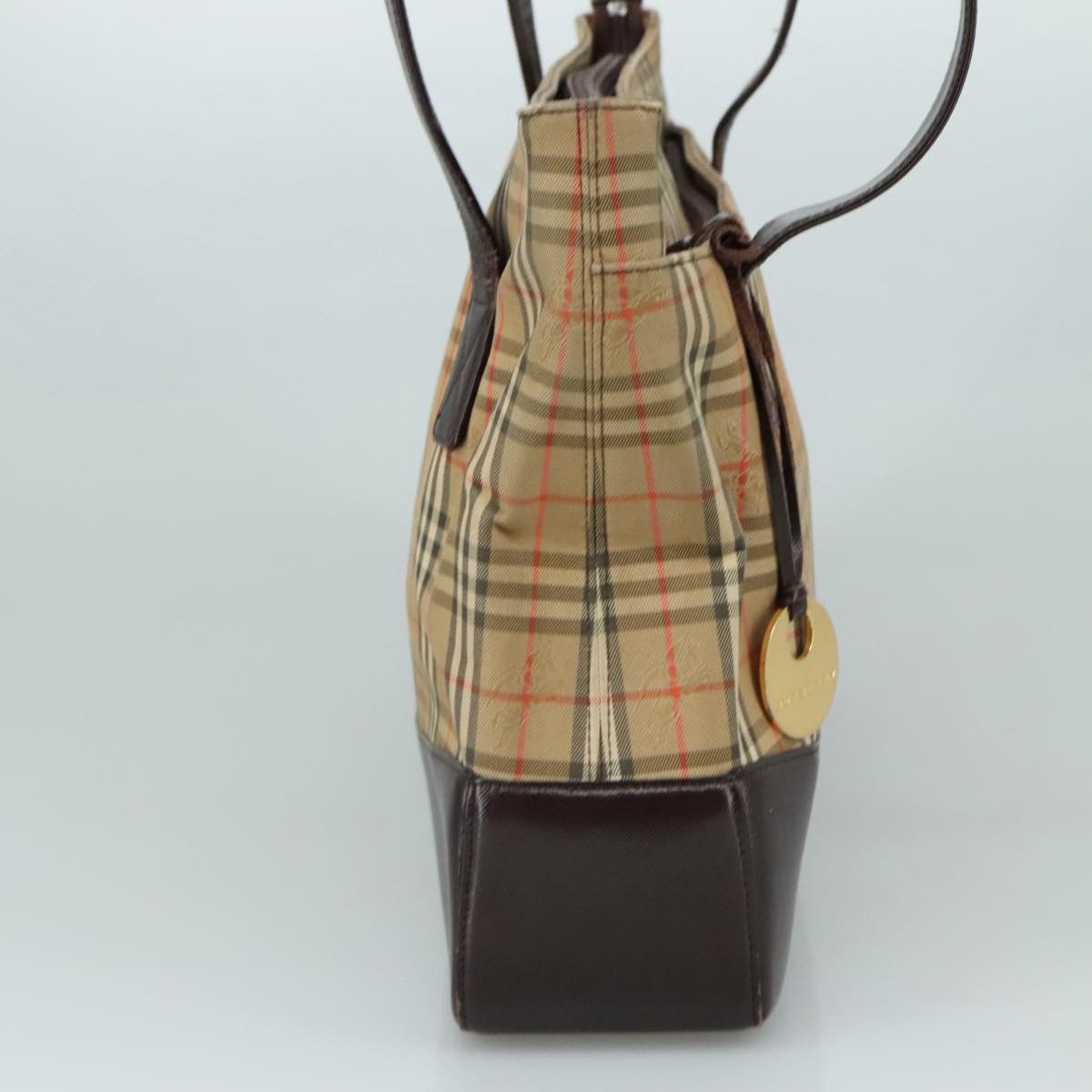 Burberry Nova Check Beige Canvas Shoulder Bag (Pre-Owned) Size ONE SIZE - 3 Thumbnail