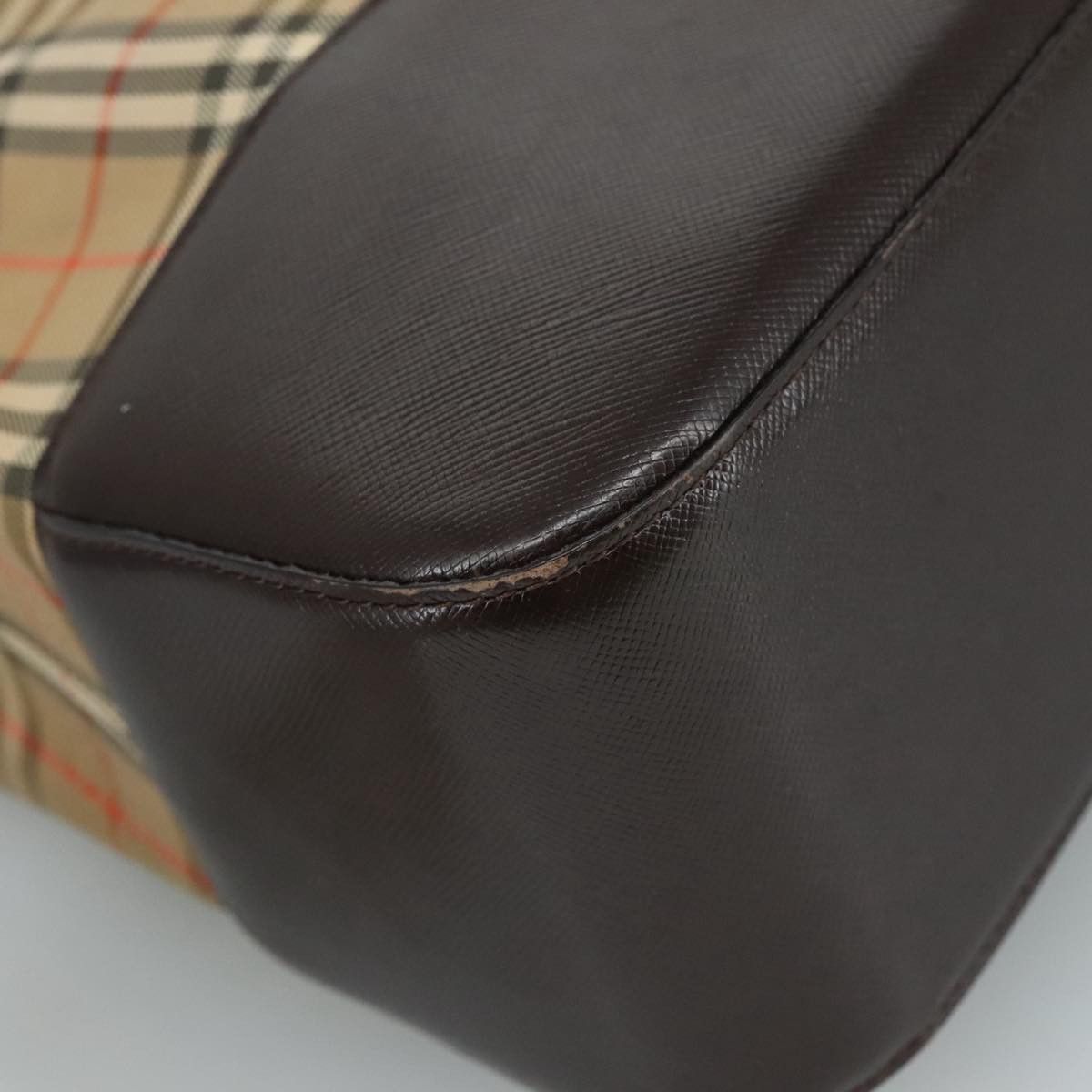 Burberry Nova Check Beige Canvas Shoulder Bag (Pre-Owned) Size ONE SIZE - 8 Thumbnail