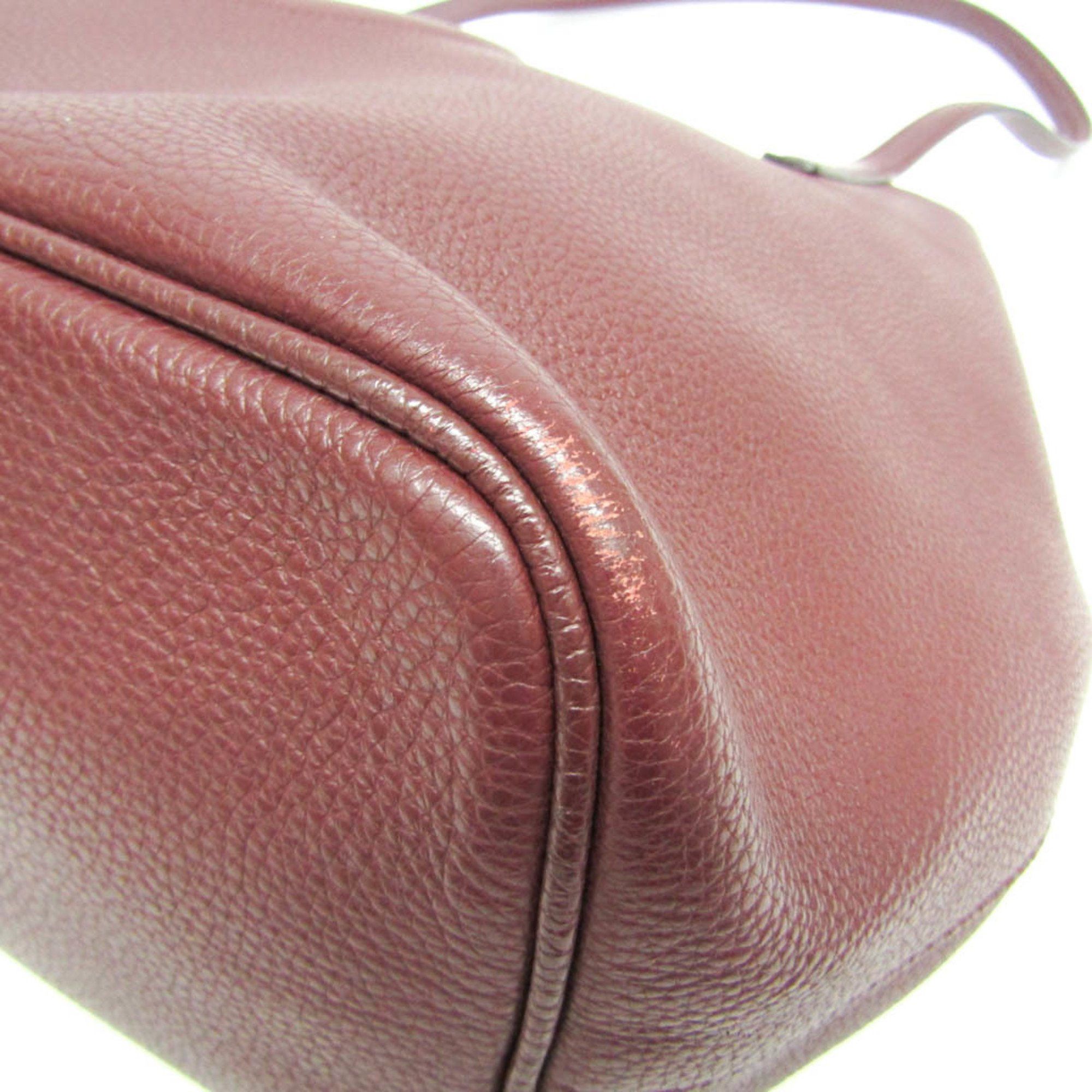 Salvatore Ferragamo Burgundy Leather Tote Bag (Pre-Owned) Size ONE SIZE - 3 Thumbnail