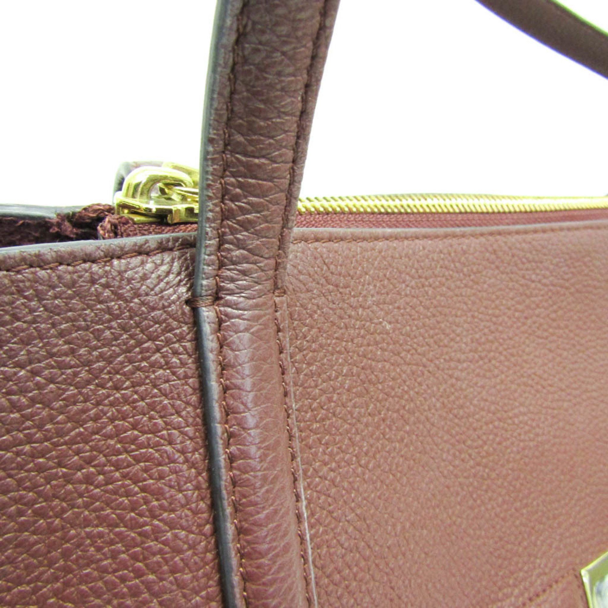 Salvatore Ferragamo Burgundy Leather Tote Bag (Pre-Owned) Size ONE SIZE - 5 Thumbnail