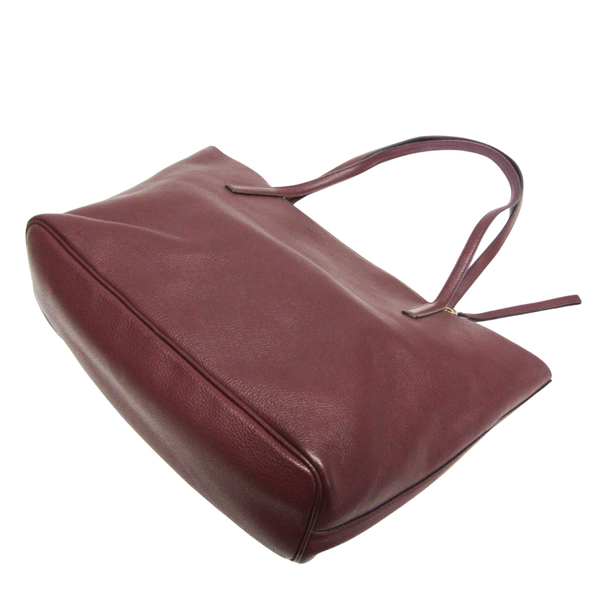 Salvatore Ferragamo Burgundy Leather Tote Bag (Pre-Owned) Size ONE SIZE - 2 Thumbnail