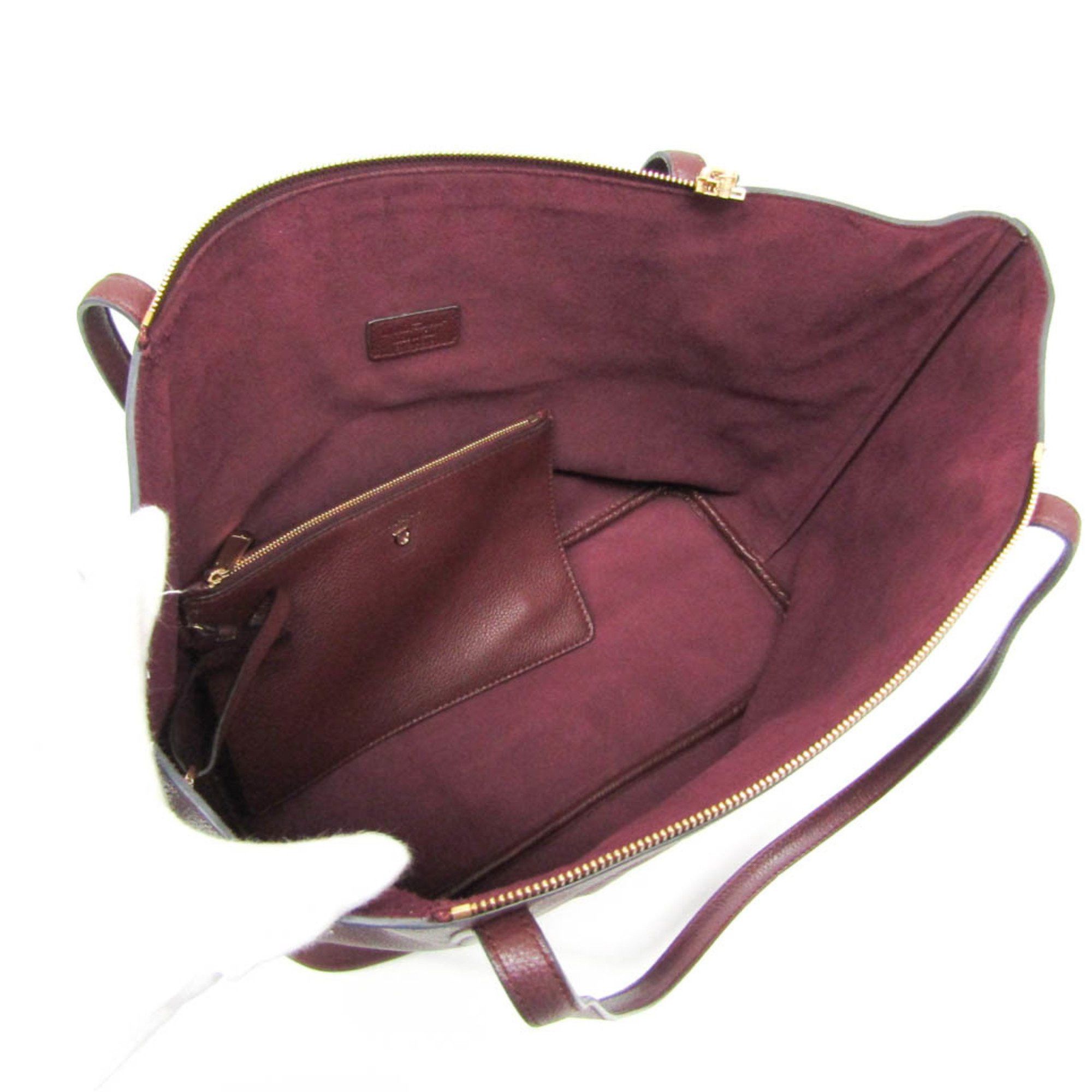 Salvatore Ferragamo Burgundy Leather Tote Bag (Pre-Owned) Size ONE SIZE - 9 Thumbnail