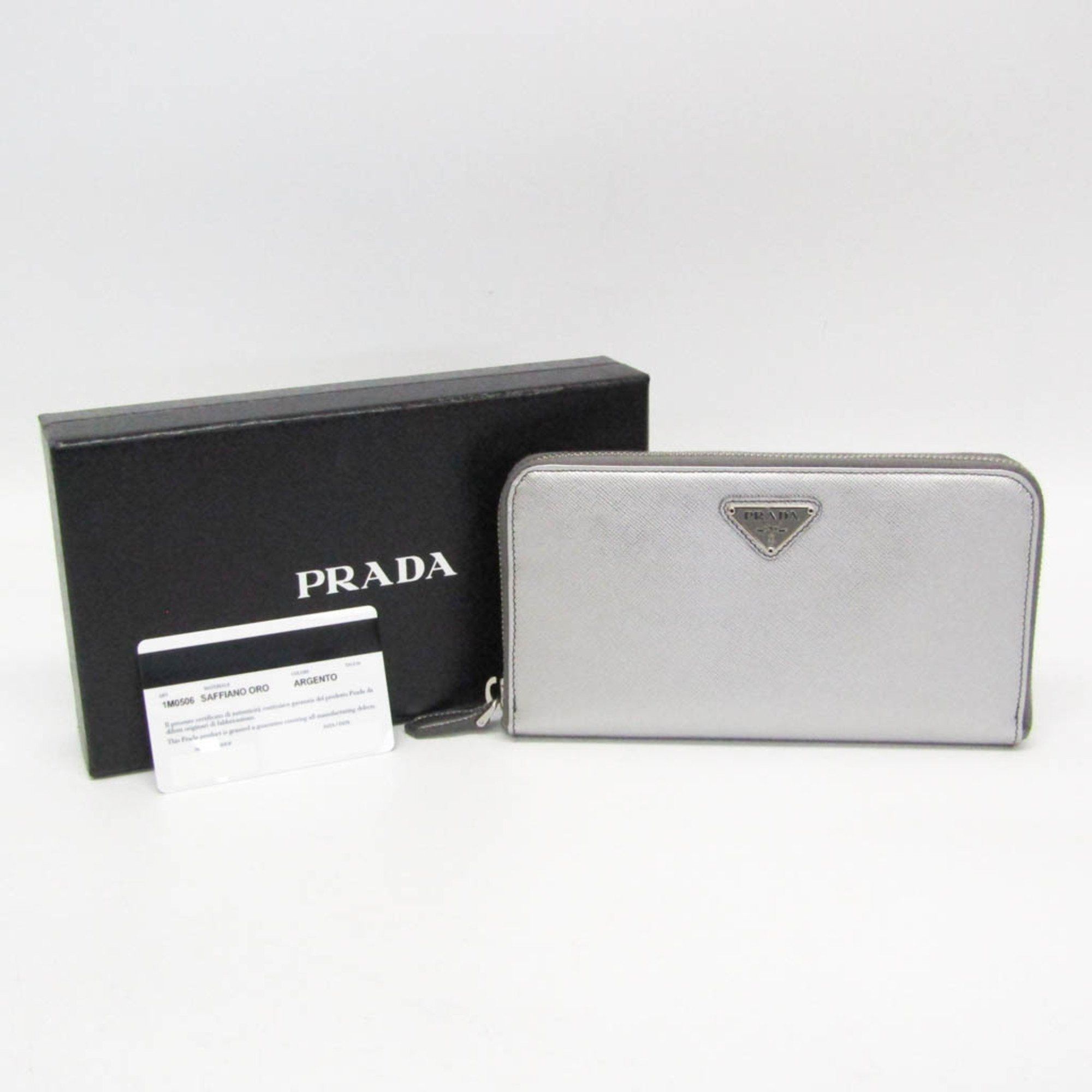 Prada Silver Leather Wallet (Pre-Owned) Size ONE SIZE - 10 Thumbnail