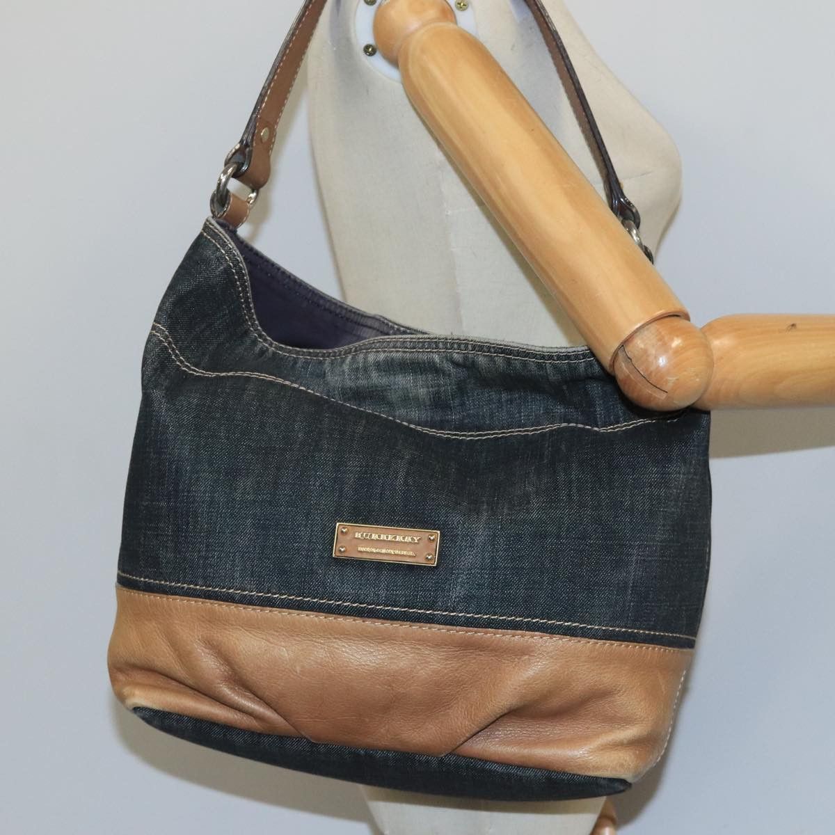 Burberry Blue Label Grey Denim - Jeans Shoulder Bag (Pre-Owned) Size ONE SIZE - 15 Thumbnail
