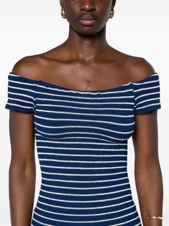 Hunza G HUNZA G Women Mid Skirts GRACE DRESSNAVYWHITE Blue Size ONE SIZE - 3 Thumbnail