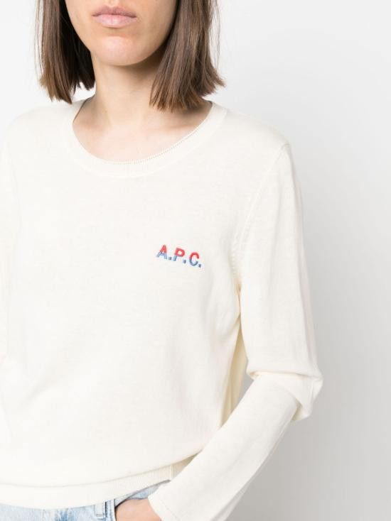A.P.C. A.P.C. Women Sweater COGUQF23215 TAW Beige Size M / US 6-8 / IT 42-44 - 5 Thumbnail