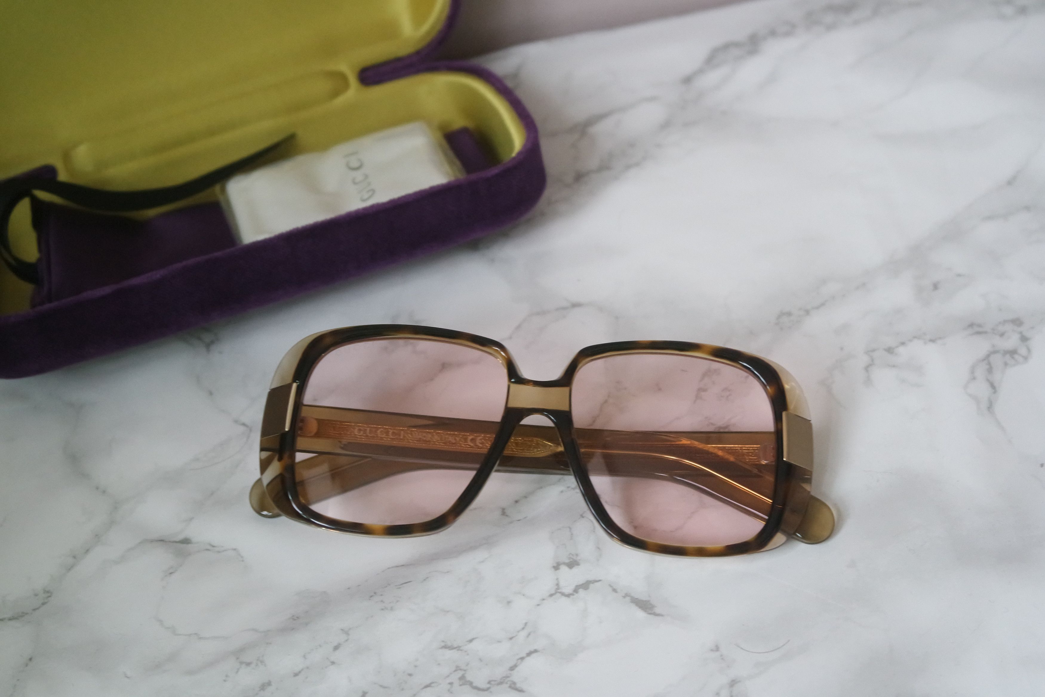 Gucci NEW Gucci GG0318S 0318S Oversized Brown Vintage-Look 
