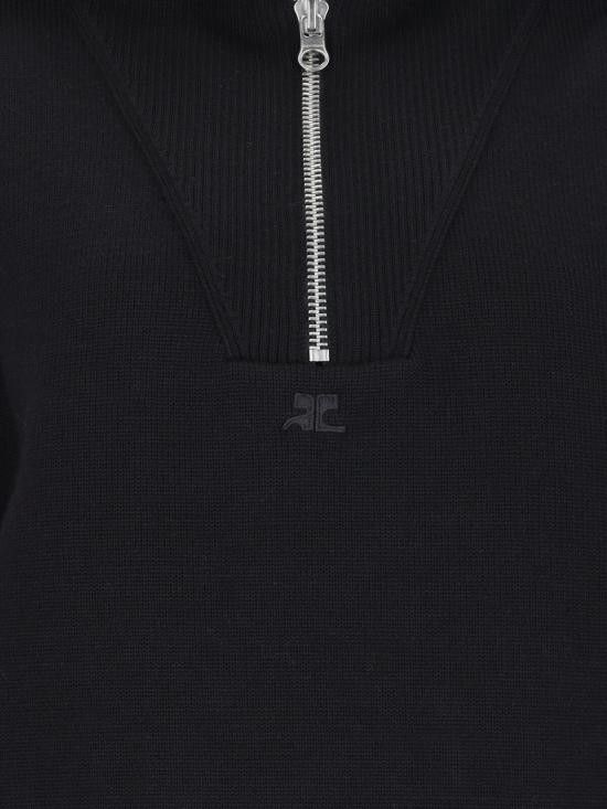 Courreges COURREGES Women Sweater 324MPU171FI0036 9999 Black Size S / US 4 / IT 40 - 3 Thumbnail