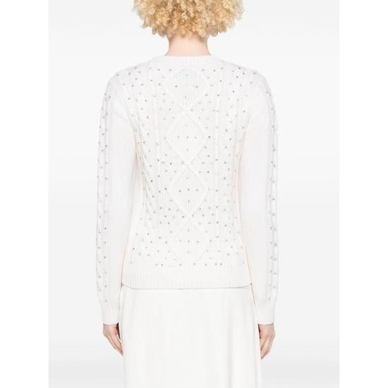 Max Mara MAX MARA Women Jackets ONDE 037 001 WHITE Size L / US 10 / IT 46 - 4 Thumbnail