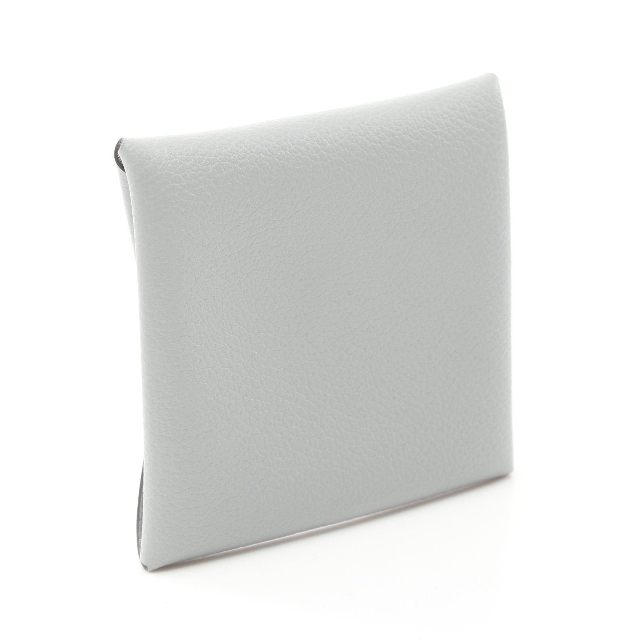 Hermes Hermes Bastia Blue Glacier Coin Purse Evercolor Light Silver Hardware Double Engraved Size ONE SIZE - 2 Thumbnail