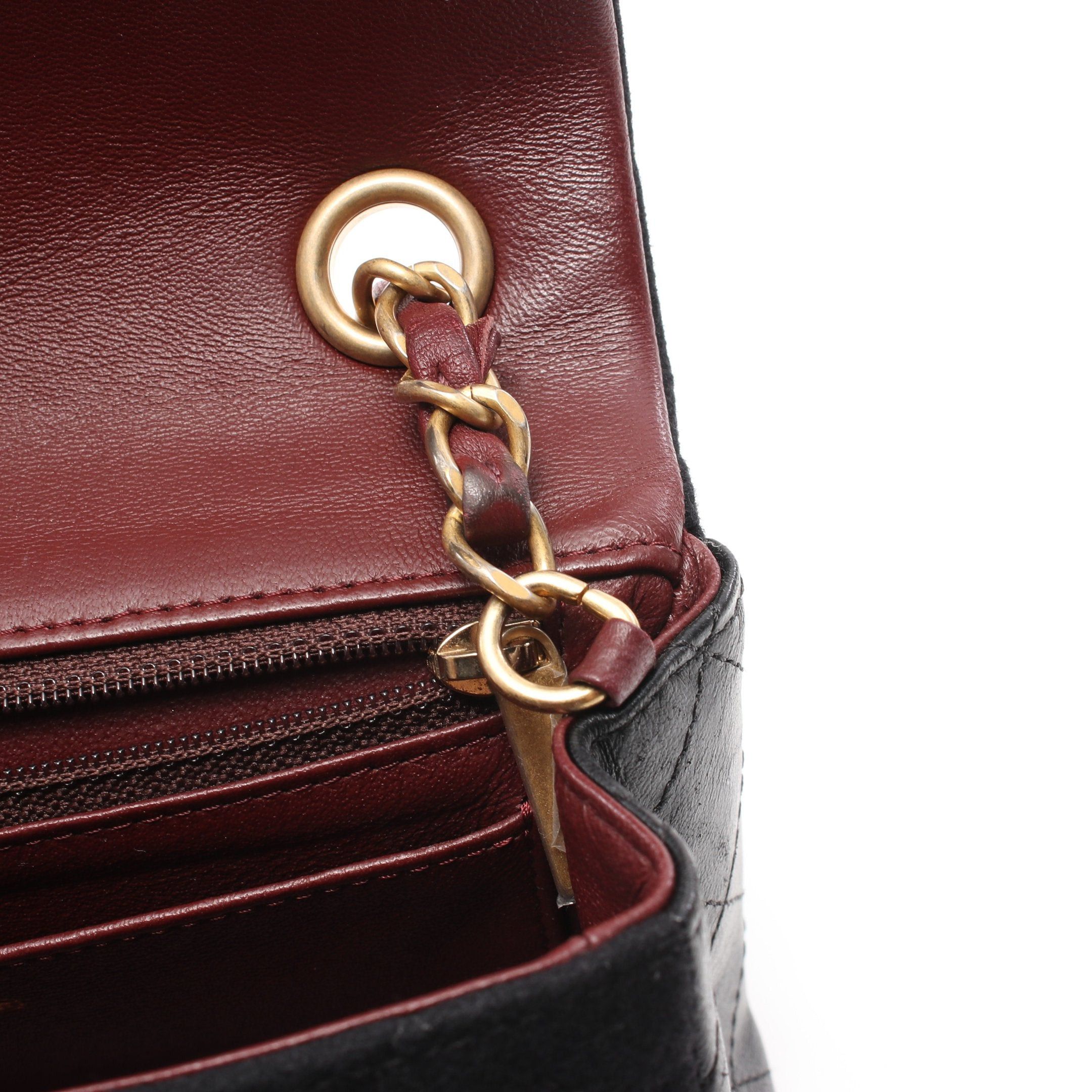 Chanel Chanel Matelasse Chain Shoulder Bag Wool Lambskin Black Bordeaux Gold Hardware Marine Motif Size ONE SIZE - 9 Thumbnail