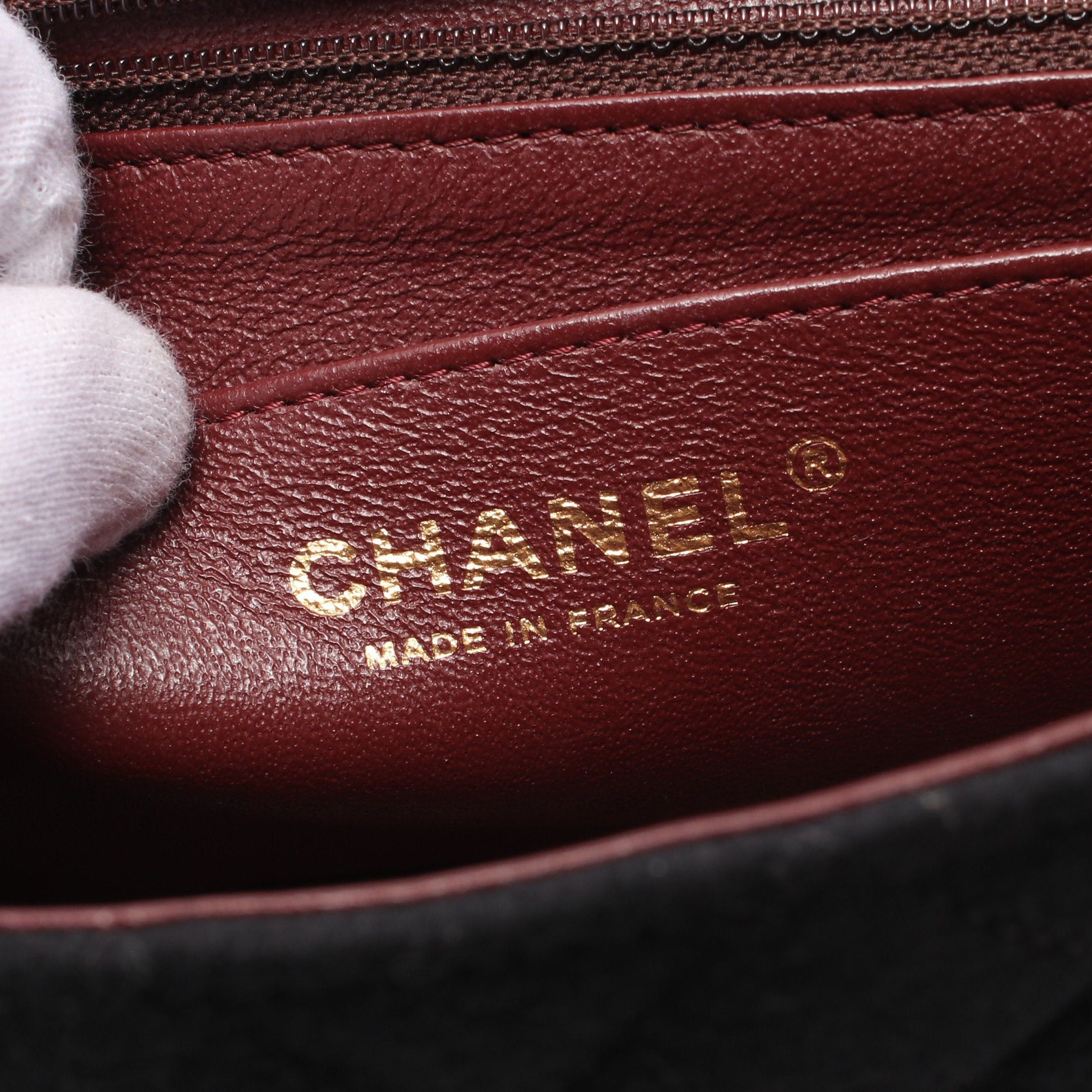 Chanel Chanel Matelasse Chain Shoulder Bag Wool Lambskin Black Bordeaux Gold Hardware Marine Motif Size ONE SIZE - 4 Thumbnail