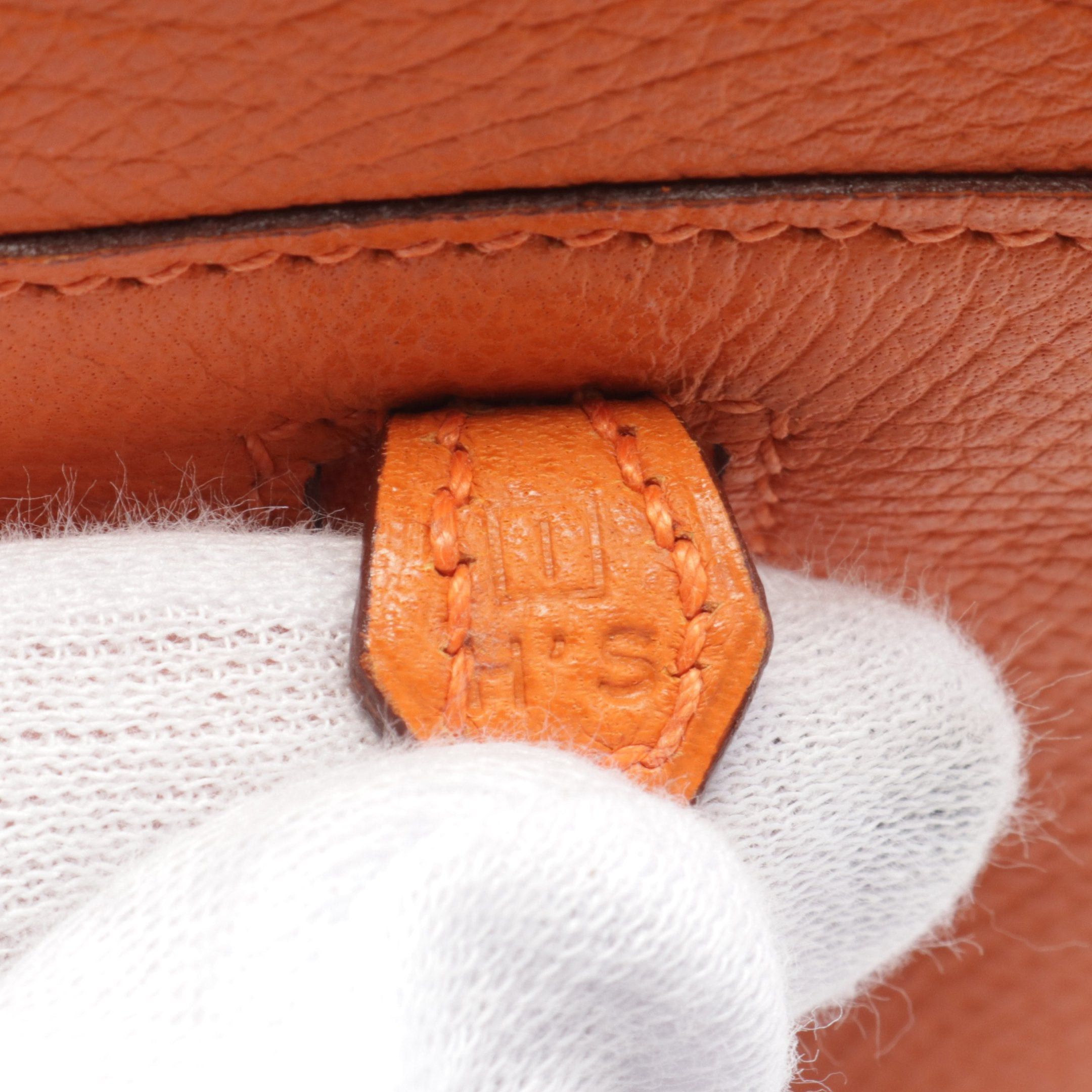 Hermes Hermes Plum Elan 28 Handbag Veau Epsom Orange Silver Hardware □I Stamp (Manufactured Around 2005) Size ONE SIZE - 5 Thumbnail