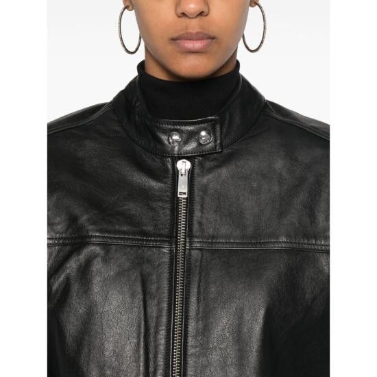 Anine Bing ANINE BING Women Leather Jackets A 01 10189 000 BLACK Size XS / US 0-2 / IT 36-38 - 5 Thumbnail