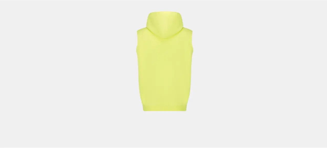 Dior Oversized Sleeveless Hooded Sweatshirt Yellow Cotton-Blend Fleece Size US M / EU 48-50 / 2 - 2 Thumbnail