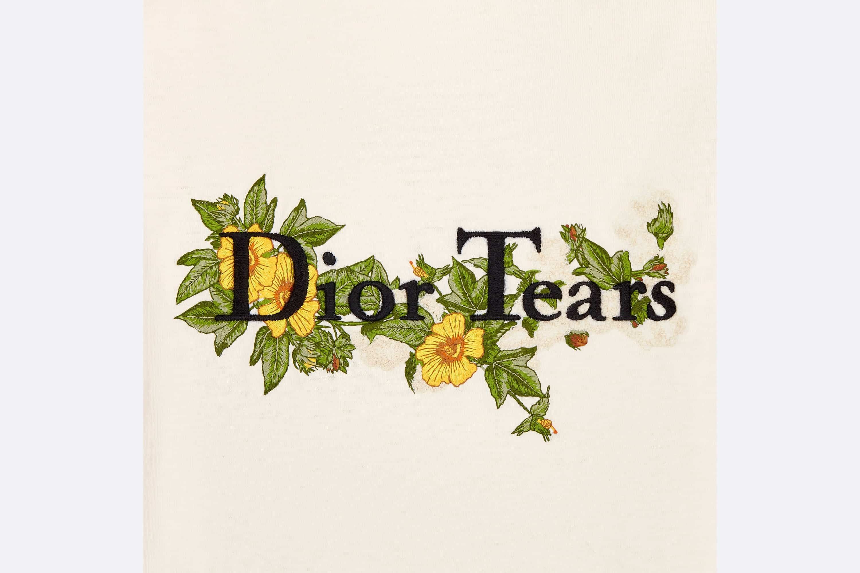 Dior Relaxed-Fit DIOR TEARS T-Shirt White Slub Cotton Jersey Size US XL / EU 56 / 4 - 3 Thumbnail
