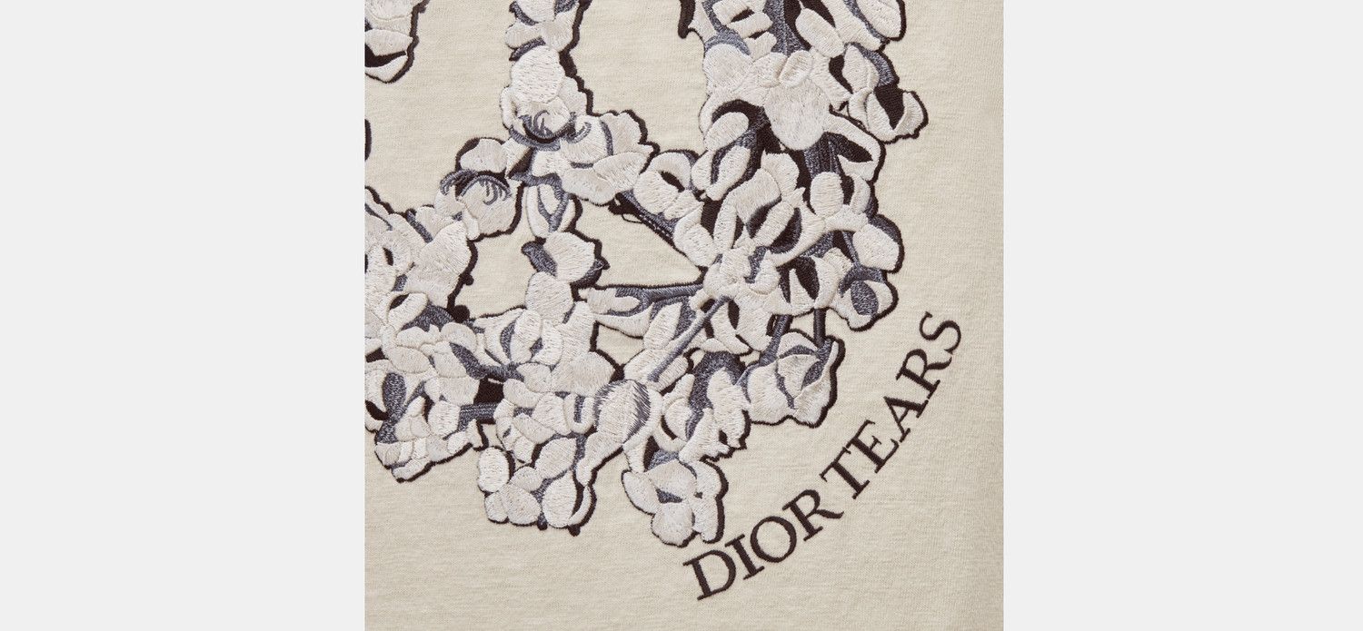 Dior Relaxed-Fit DIOR TEARS T-Shirt White Cotton Jersey Size US XS / EU 42 / 0 - 3 Thumbnail