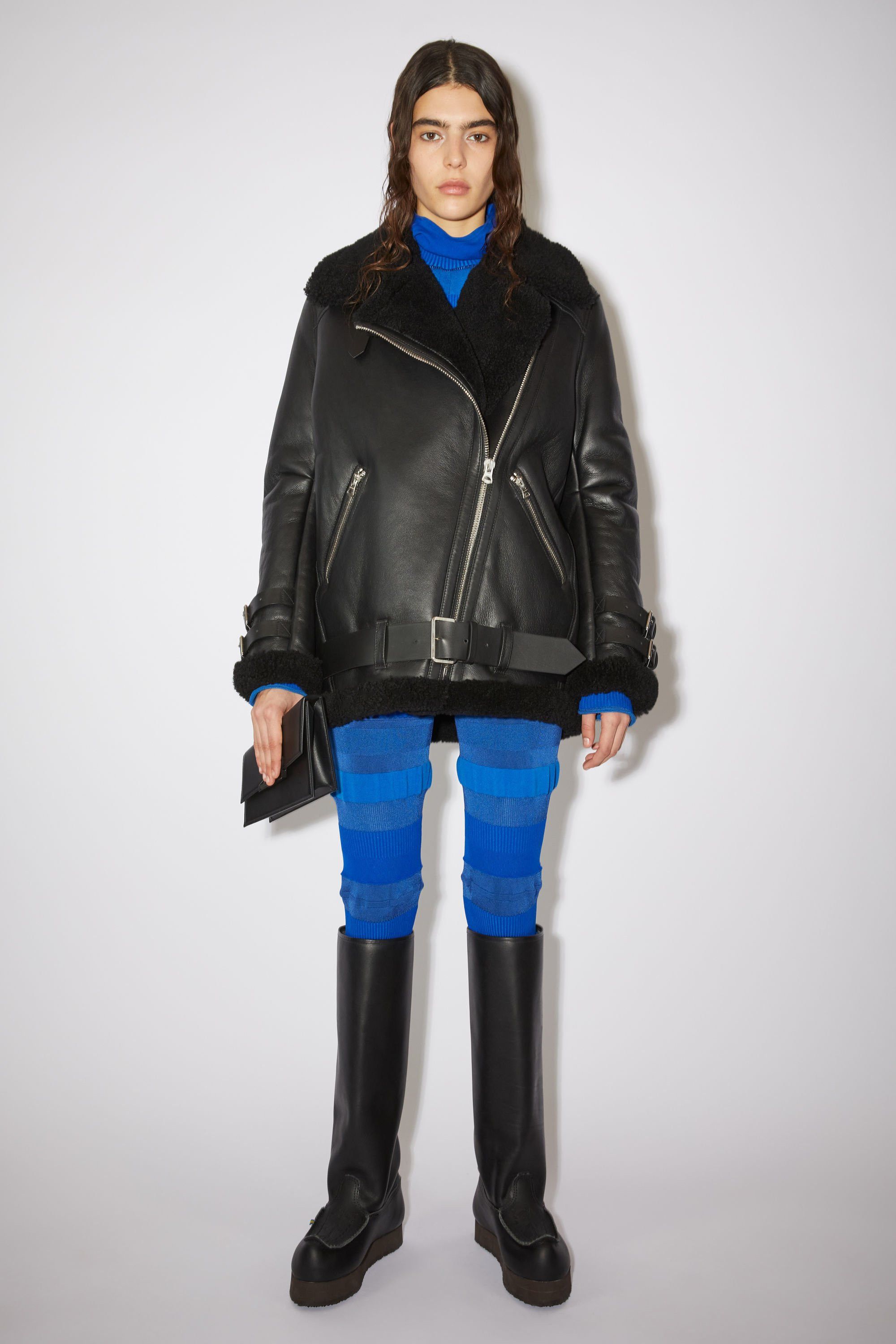 Acne Studios Leather Shearling Jacket Size L / US 10 / IT 46 - 2 Thumbnail
