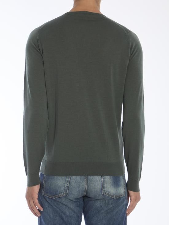 John Smedley JOHN SMEDLEY Men Sweater LUNDY GREEN Size US M / EU 48-50 / 2 - 4 Thumbnail
